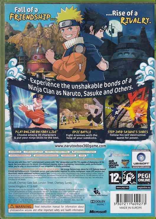 Naruto the Broken Bond - XBOX Live - XBOX 360 (B Grade) (Genbrug)